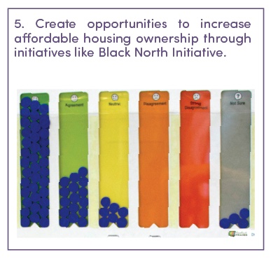 Create opportunities to increase affordable housing ownership through initiatives like Black North Initiative.